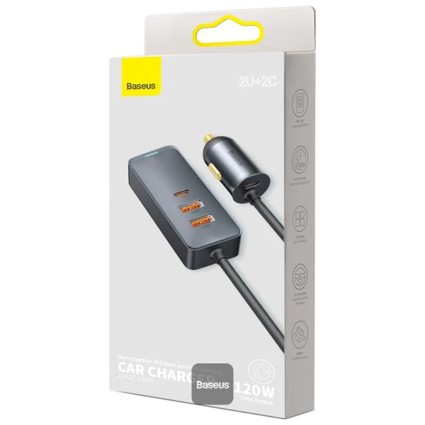 Baseus 120W 2U+2C Expansion Fast Car Charger Baseus 120W 2U+2C Expansion Fast Car Charger
